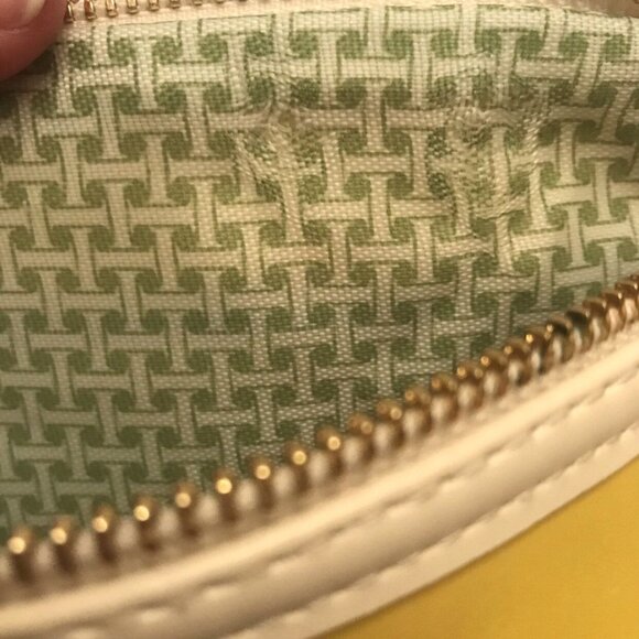 Isaac Mizrahi Chubb Cosmetics Bag, Yellow And Cream Color - Picture 5 of 6